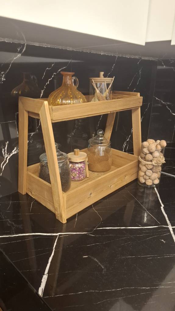 استند چوبی نظم دهنده و جا ادویه ای